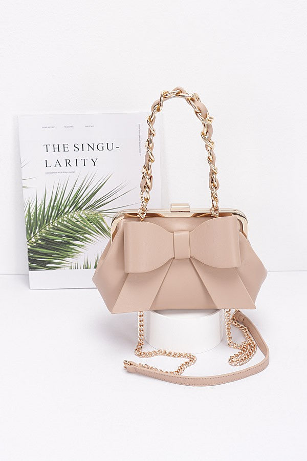 PRETTY BOW BAG IN BEIGE