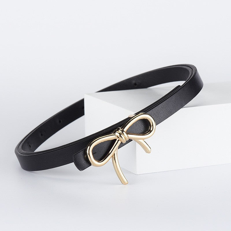 BOW BELT IN BLACK