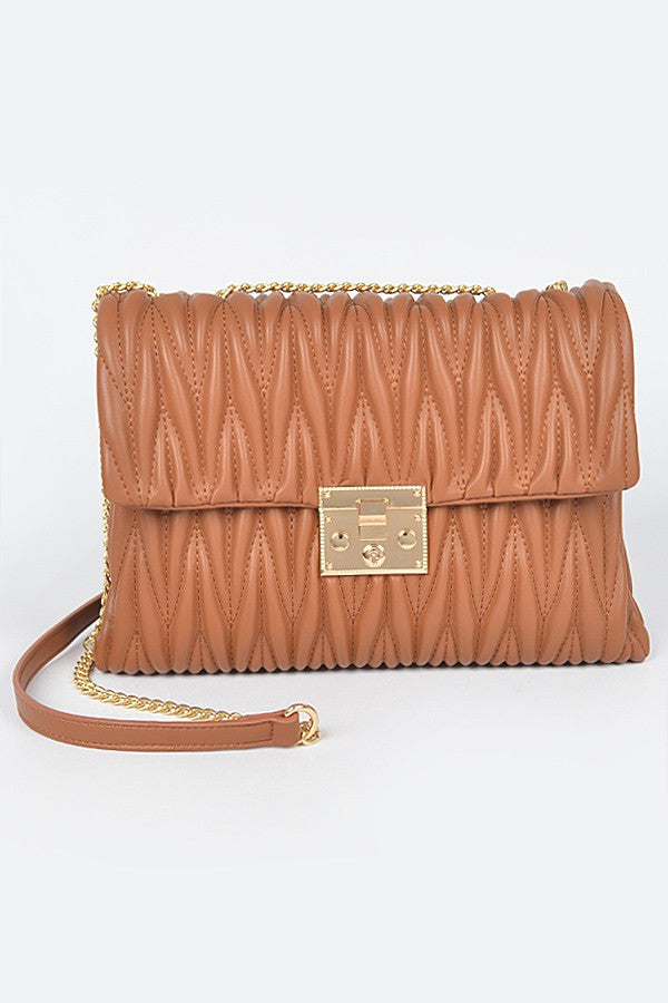 THE QUILTED BAG IN CAMEL