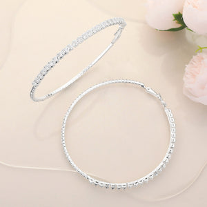 SILVER BLING HOOPS