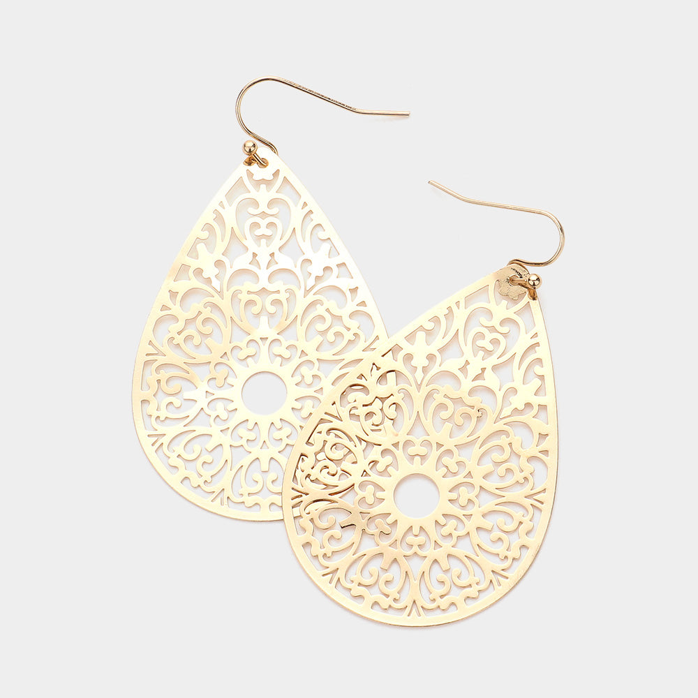 GOLD FILAGREE EARRINGS