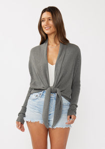 THE PAIGE CARDIGAN IN PEWTER