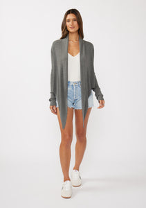 THE PAIGE CARDIGAN IN PEWTER
