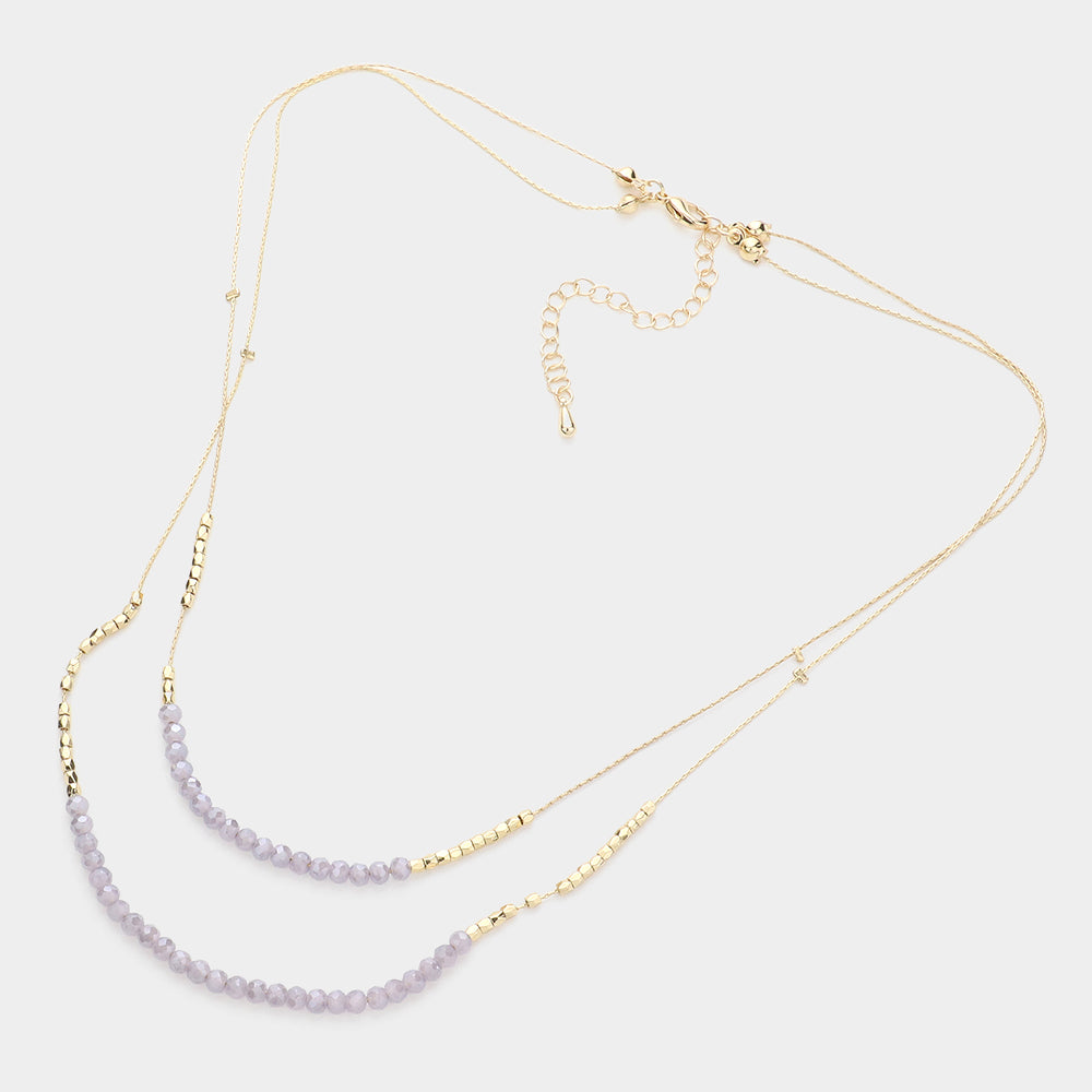 BEADS AND GOLD IN LILAC