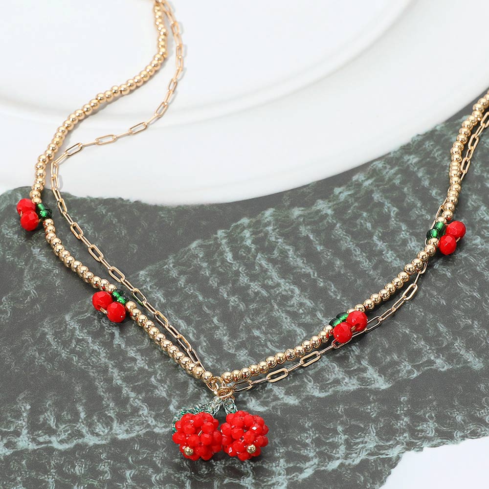 THE RED BEADS NECKLACE