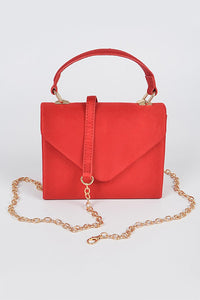 THE TABITHA BAG IN RED SUEDE