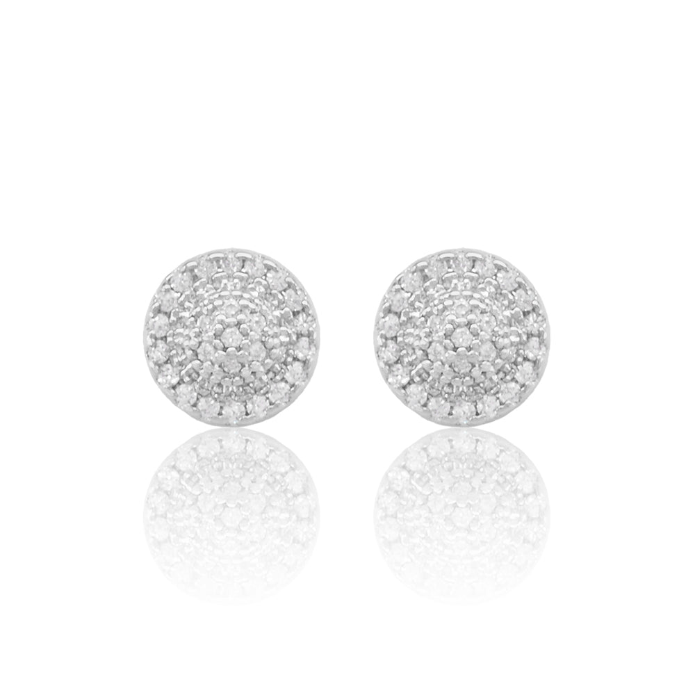 PAVE SILVER EARRINGS