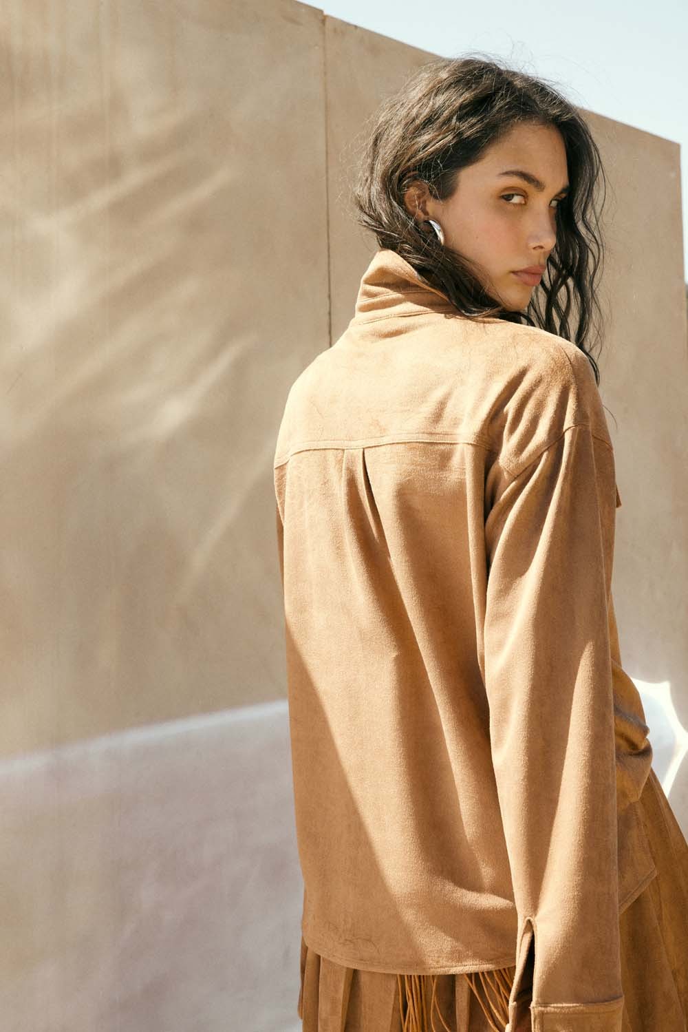 FAUX SUEDE SHACKET
