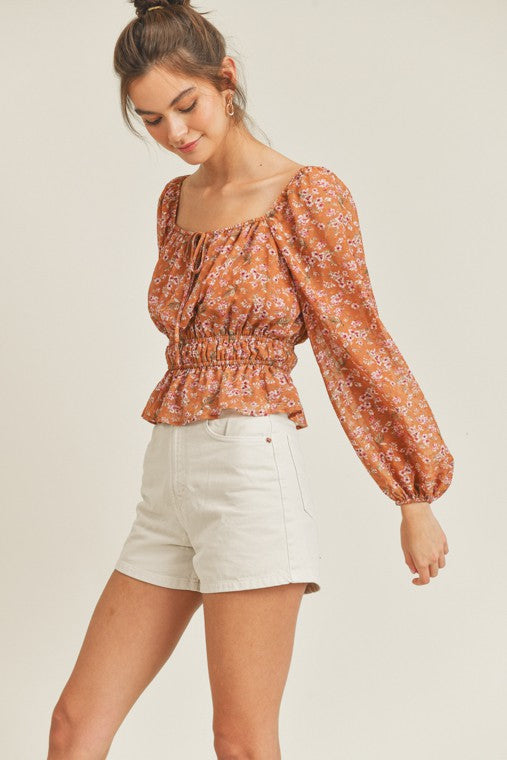 FALL FLOWERS TOP