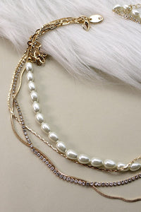 RHINESTONE + PEARLS