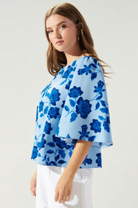 FLORAL LITAL FLUTTER SLEEVE