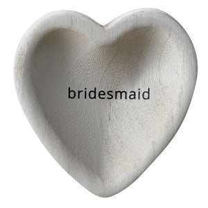 BRIDESMAID HEART TRINKET TRAY