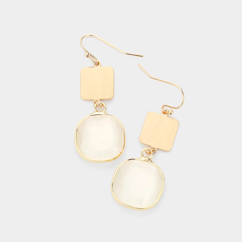 THE JULIE EARRING IN WHITE CRYSTAL
