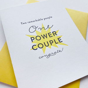POWER COUPLE WEDDING CARD